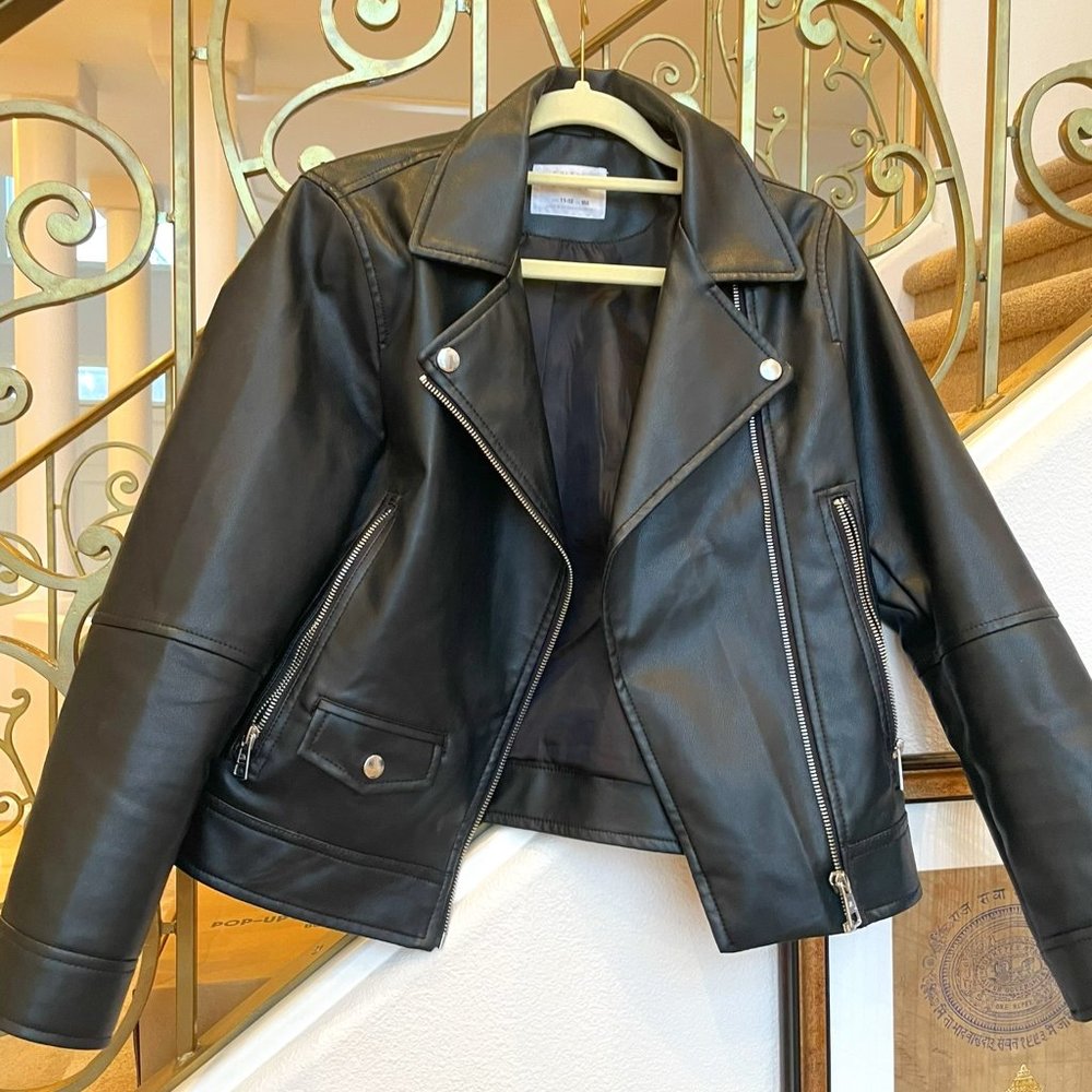 Zara Faux Black Leather Jacket